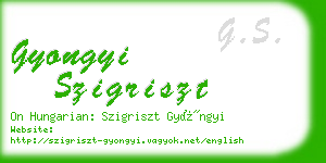 gyongyi szigriszt business card